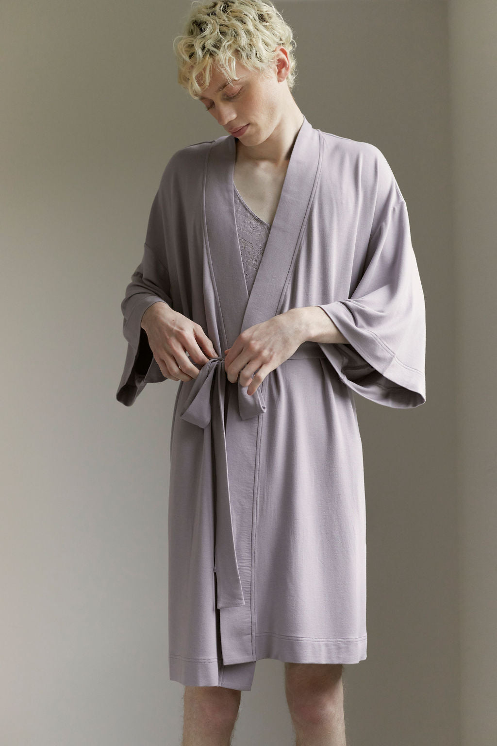 kimono style lounge robe in &